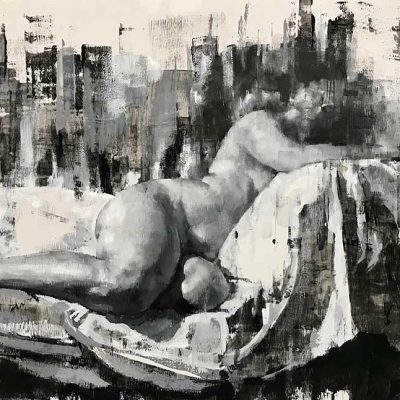 Figure Study 14. Oils on 60x50cm board. POA