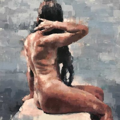 Figure Study 5. Oils on 50x40cm board. POA