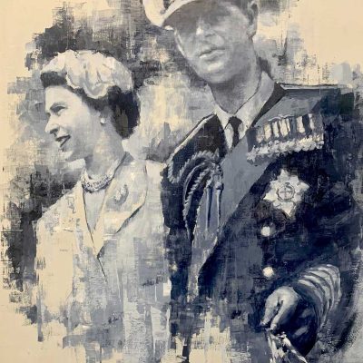 Elizabeth & Phillip. Oils on 60x80cm board. POA