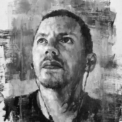 Portrait of Rapper Professor Green for SkyArts Portrait Artist of the Week. Oils on 40x50cm board. POA