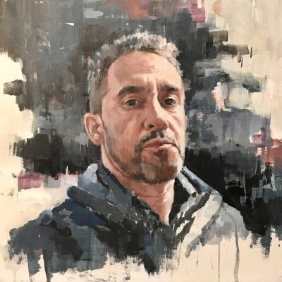 Self portrait. Oils on 40x50cm board. POA