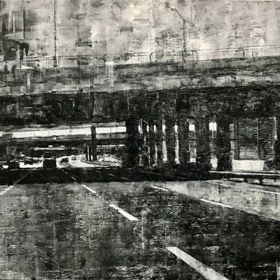 Freeway 1. Oils on 80x40cm board. POA