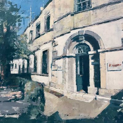 Garrison Library, Gibraltar. Gibraltar Stamp Issue. Oils on 80x60cm board. SOLD