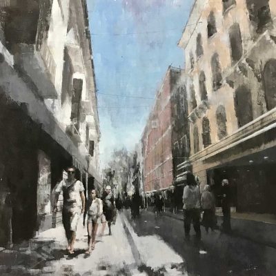 Main Street. Oils on 60x60cm board. POA