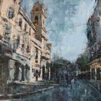 Main Street 2. Oils on 60x60cm board. POA