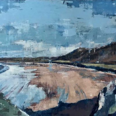 Rhossili Beach 2, South Wales. Oils on 80x60cm board. SOLD